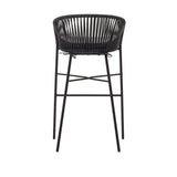 Yanet stapelbarer Hocker aus schwarzem Seil Höhe 80 cm - ZEN ZONE Furniture