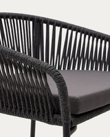 Yanet stapelbarer Hocker aus schwarzem Seil Höhe 80 cm - ZEN ZONE Furniture