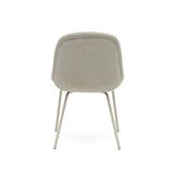 Aimin Stuhl aus beiger Chenille und Stahlbeinen mit mattbeigem Finish FSC Mix Credit - ZEN ZONE Furniture