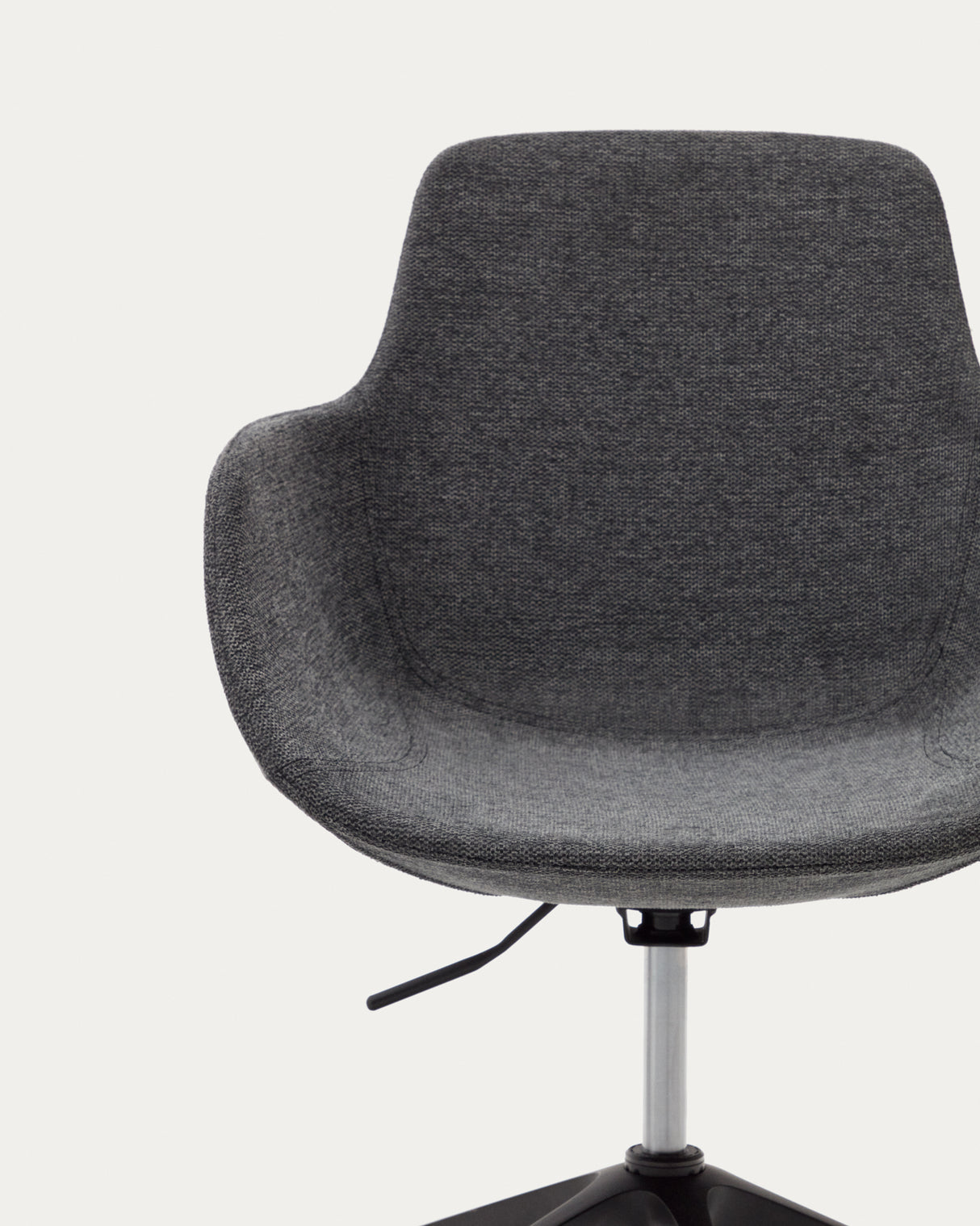 Tissiana Schreibtischstuhl Dunkelgrau und Aluminium mattschwarzer Oberfläche - ZEN ZONE Furniture