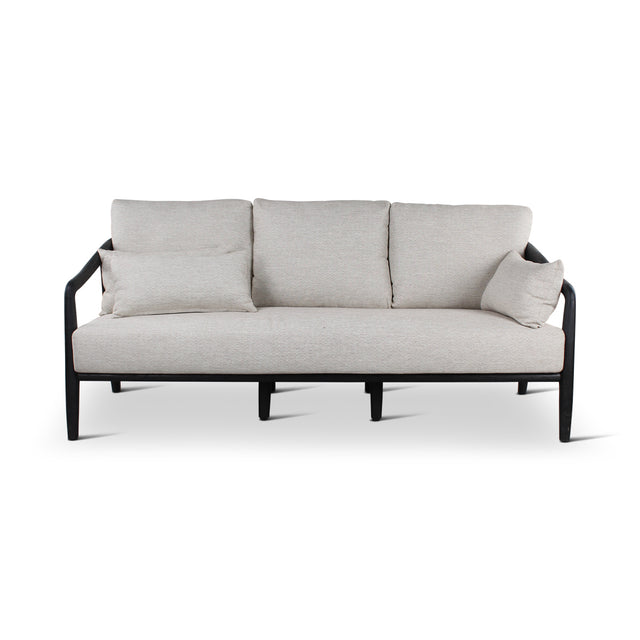 ANAIS 3-Sitzer aus Ebenholz-Teakholz mit schwarzem Geflecht - ZEN ZONE