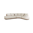 5-Sitzer-Gartensofa Pisang aus Teakholz mit cremefarbenen Kissen, 340x265x77 cm - ZEN ZONE Furniture