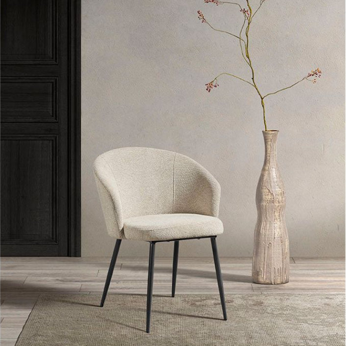 CRES Sessel in Naturfarben, anthrazitfarbene Metallbeine - ZEN ZONE