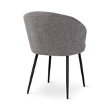 CRES Sessel in Dunkelgrau, anthrazitfarbene Metallbeine - ZEN ZONE
