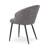 CRES Sessel in Dunkelgrau, anthrazitfarbene Metallbeine - ZEN ZONE