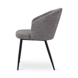 CRES Sessel in Dunkelgrau, anthrazitfarbene Metallbeine - ZEN ZONE