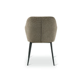 LYS Essstuhl mit Armlehnen dunkel grau, anthrazit Beine aus Metall