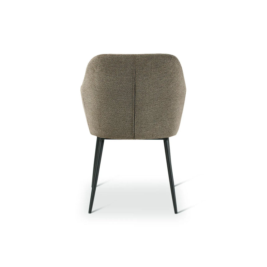 LYS Essstuhl mit Armlehnen dunkel grau, anthrazit Beine aus Metall - ZEN ZONE Furniture