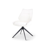 CECILIA drehbarer Stuhl Natur, Beine aus Metall in anthrazit