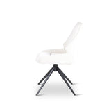 CECILIA drehbarer Stuhl Natur, Beine aus Metall in anthrazit