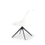 CECILIA drehbarer Stuhl Natur, Beine aus Metall in anthrazit