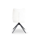 CECILIA drehbarer Stuhl Natur, Beine aus Metall in anthrazit