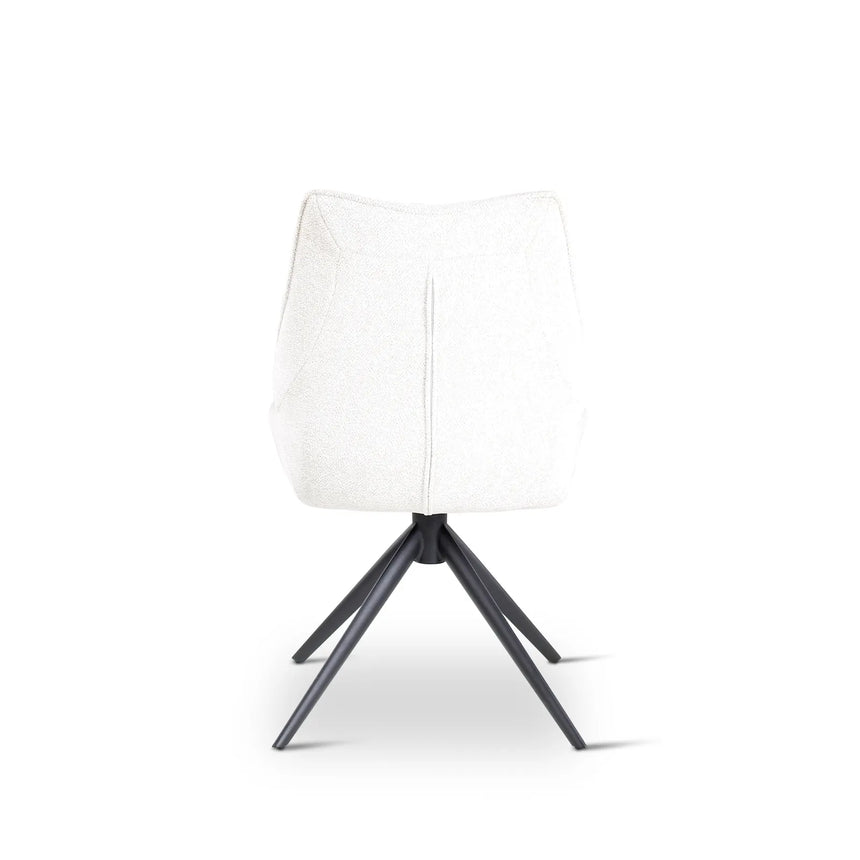 CECILIA drehbarer Stuhl Natur, Beine aus Metall in anthrazit - ZEN ZONE Furniture