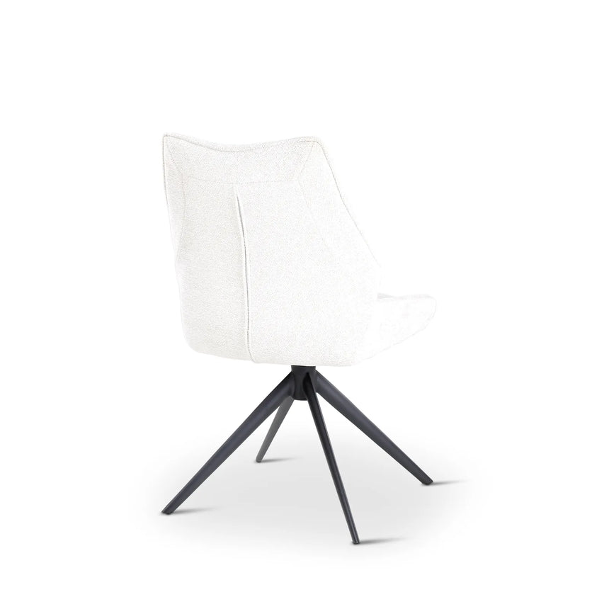 CECILIA drehbarer Stuhl Natur, Beine aus Metall in anthrazit - ZEN ZONE Furniture