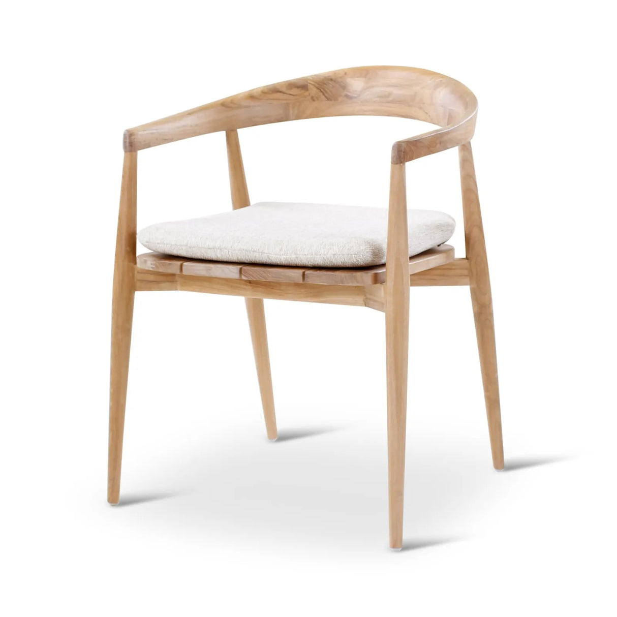 Gartenstuhl Emma aus Teakholz mit tonfarbenen Kissen - ZEN ZONE Furniture