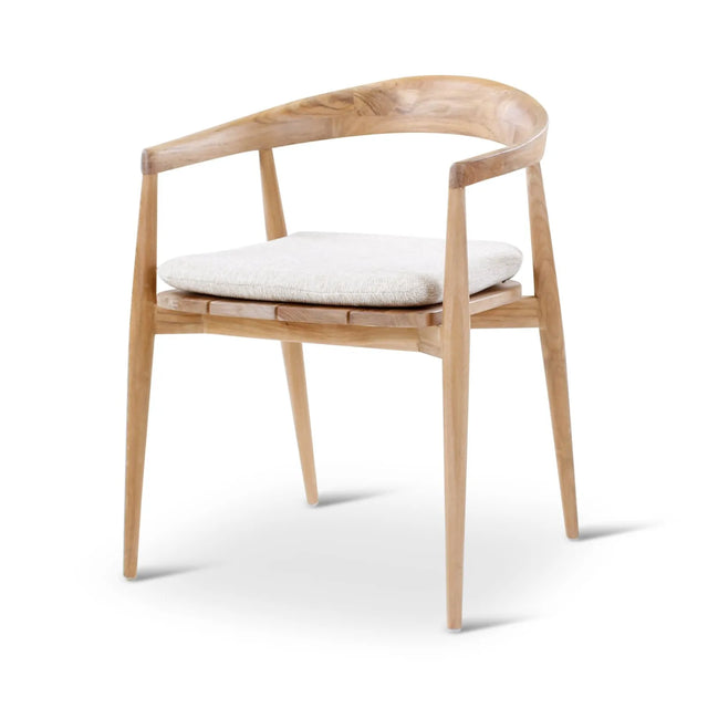 Gartenstuhl Emma aus Teakholz mit tonfarbenen Kissen - ZEN ZONE Furniture