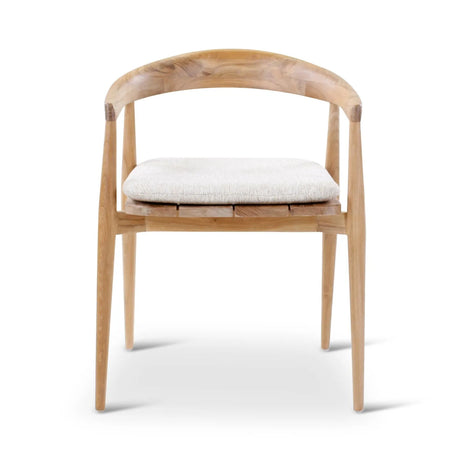 Gartenstuhl Emma aus Teakholz mit tonfarbenen Kissen - ZEN ZONE Furniture