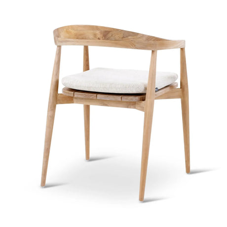 Gartenstuhl Emma aus Teakholz mit tonfarbenen Kissen - ZEN ZONE Furniture