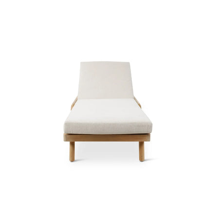 Sonnenliege Boras aus Teakholz mit tonfarbenen Kissen, 200x79x30 cm - ZEN ZONE Furniture