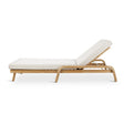 Sonnenliege Boras aus Teakholz mit tonfarbenen Kissen, 200x79x30 cm - ZEN ZONE Furniture