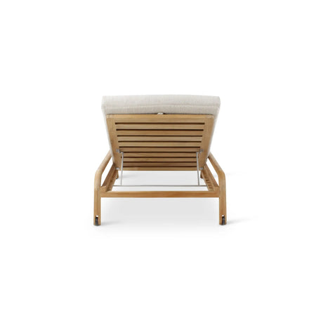 Sonnenliege Boras aus Teakholz mit tonfarbenen Kissen, 200x79x30 cm - ZEN ZONE Furniture