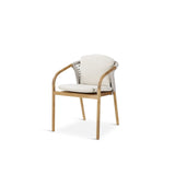 Gartenstuhl Lugano aus Teakholz mit tonfarbenen Kissen, 57x62x75 cm - ZEN ZONE Furniture