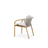 Gartenstuhl Lugano aus Teakholz mit tonfarbenen Kissen, 57x62x75 cm - ZEN ZONE Furniture