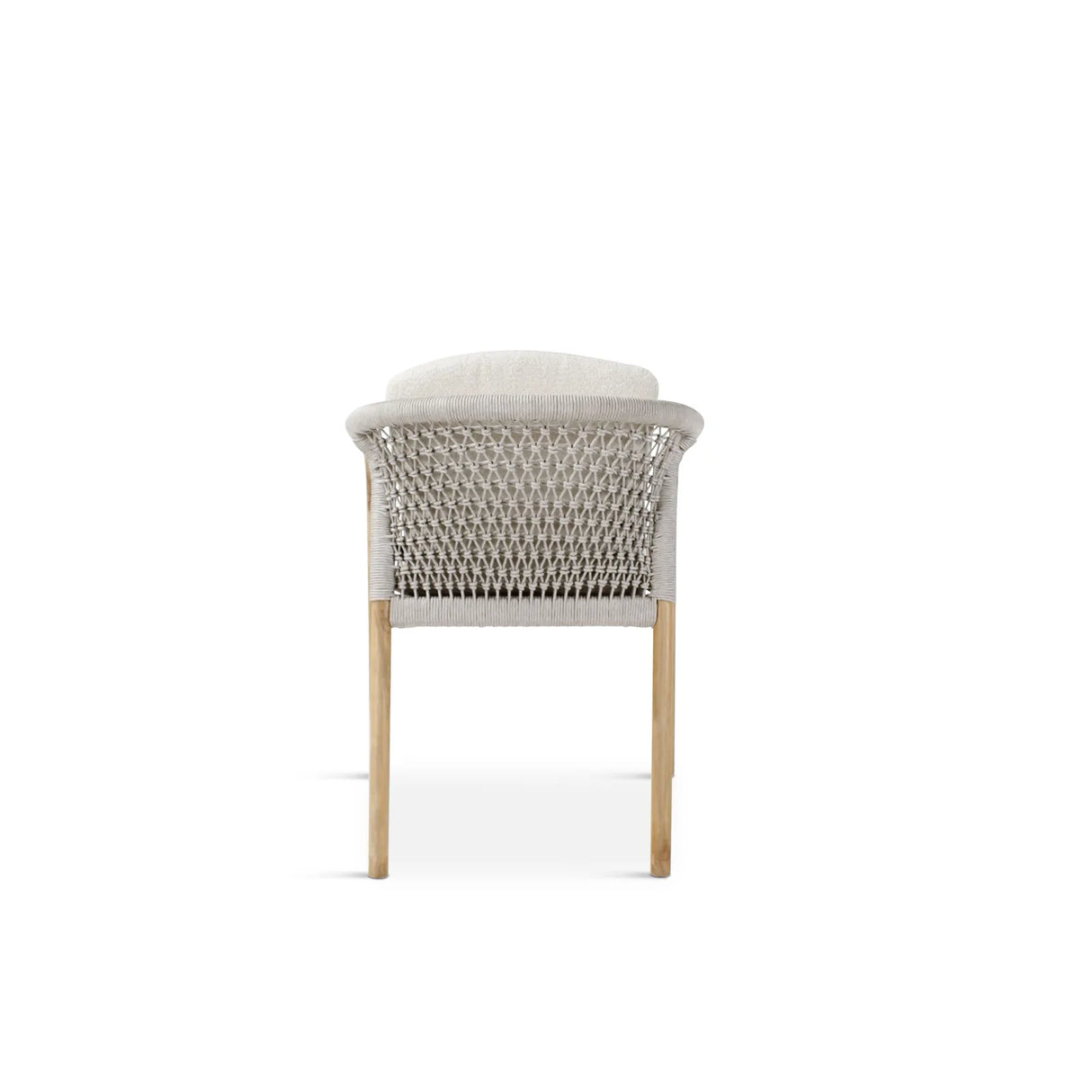 Gartenstuhl Lugano aus Teakholz mit tonfarbenen Kissen, 57x62x75 cm - ZEN ZONE Furniture
