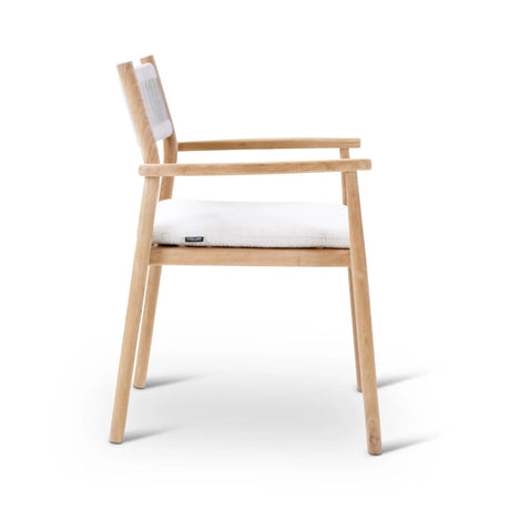 Gartenstuhl Maloy aus Teakholz mit tonfarbenen Kissen - ZEN ZONE Furniture