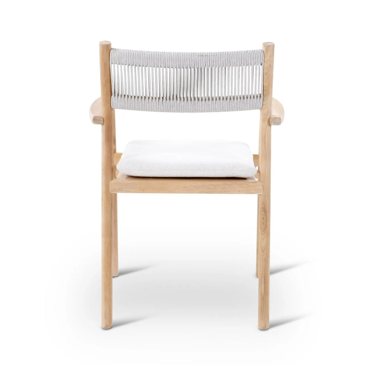 Gartenstuhl Maloy aus Teakholz mit tonfarbenen Kissen - ZEN ZONE Furniture