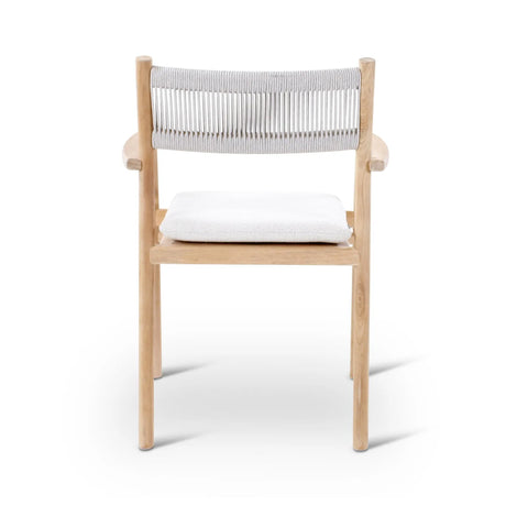 Gartenstuhl Maloy aus Teakholz mit tonfarbenen Kissen - ZEN ZONE Furniture