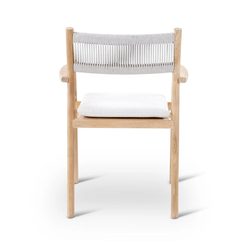Gartenstuhl Maloy aus Teakholz mit tonfarbenen Kissen - ZEN ZONE Furniture