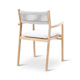 Gartenstuhl Maloy aus Teakholz mit tonfarbenen Kissen - ZEN ZONE Furniture