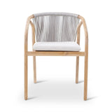 Gartenstuhl Boras aus Teakholz mit tonfarbenen Kissen - ZEN ZONE Furniture