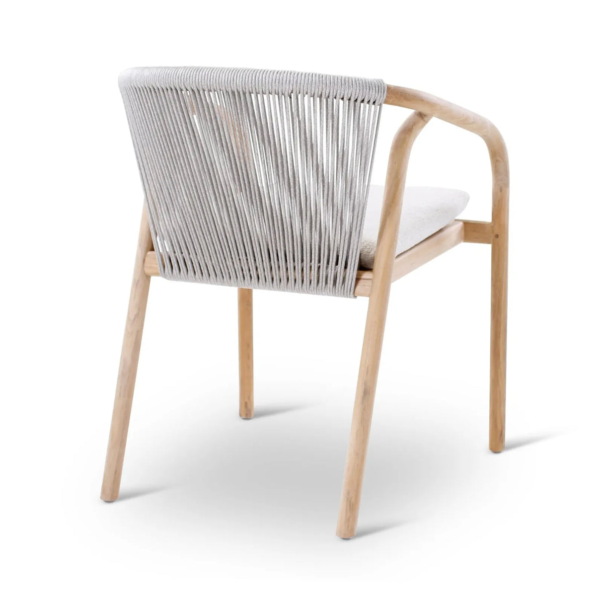 Gartenstuhl Boras aus Teakholz mit tonfarbenen Kissen - ZEN ZONE Furniture