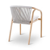 Gartenstuhl Boras aus Teakholz mit tonfarbenen Kissen - ZEN ZONE Furniture