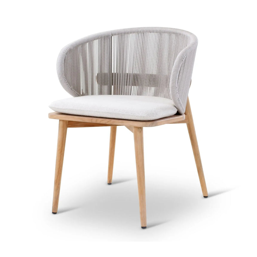 Gartenstuhl Gabor aus Teakholz mit tonfarbenen Kissen - ZEN ZONE Furniture