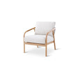 BORAS Garten Sessel aus Teak Natur und grauem Geflecht inkl. Kissen, 73×84×72 cm - ZEN ZONE Furniture