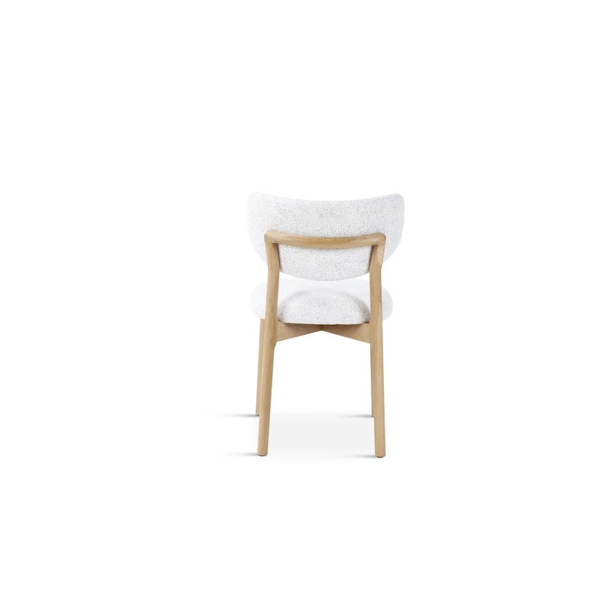 BLAKE Esstuhl ivory, Beine aus Holz Natur - ZEN ZONE Furniture
