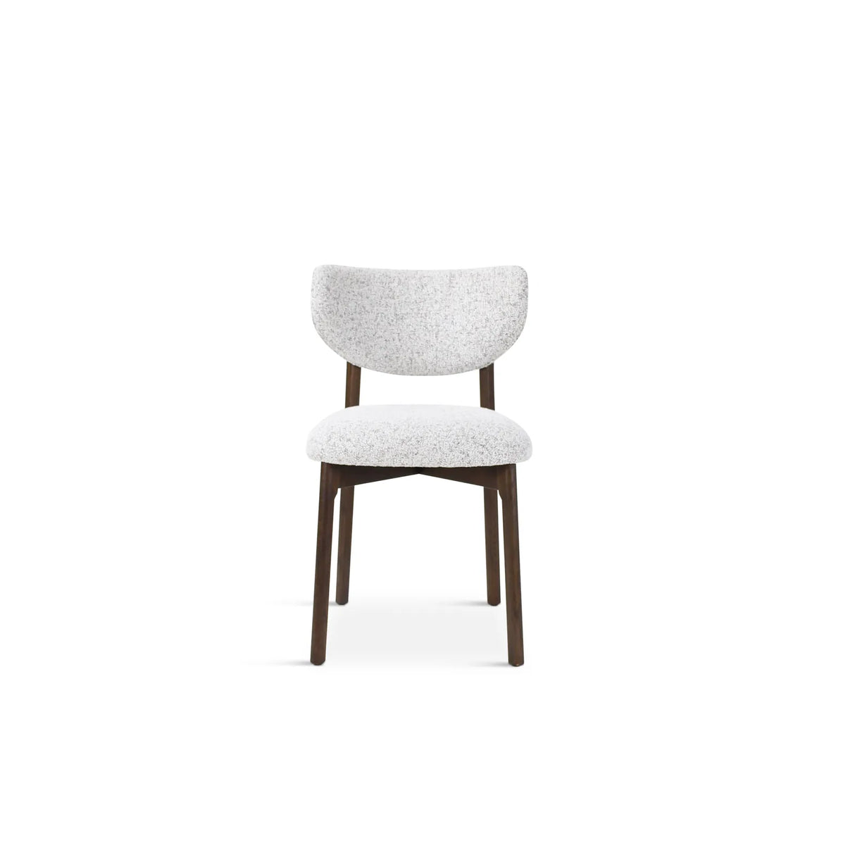 BLAKE Essstuhl stone, Beine aus Holz Dunkelbraun