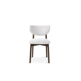 BLAKE Essstuhl stone, Beine aus Holz Dunkelbraun