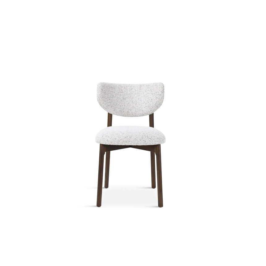 BLAKE Essstuhl stone, Beine aus Holz Dunkelbraun - ZEN ZONE Furniture