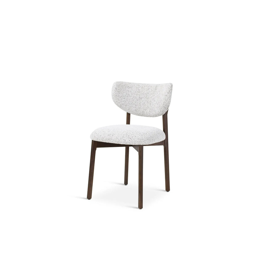 BLAKE Essstuhl stone, Beine aus Holz Dunkelbraun - ZEN ZONE Furniture