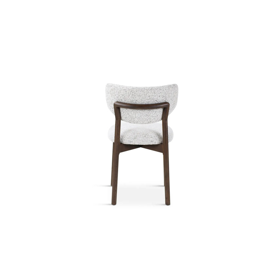 BLAKE Essstuhl stone, Beine aus Holz Dunkelbraun - ZEN ZONE Furniture