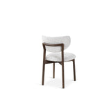 BLAKE Essstuhl stone, Beine aus Holz Dunkelbraun