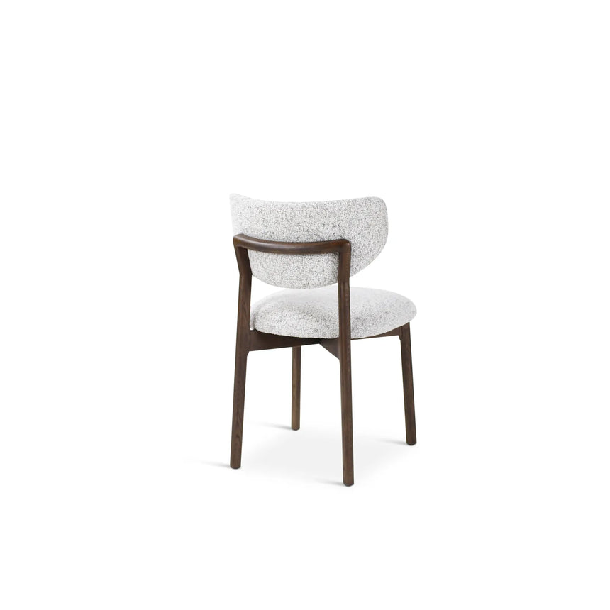 BLAKE Essstuhl stone, Beine aus Holz Dunkelbraun - ZEN ZONE Furniture
