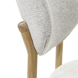BLAKE Esstuhl ivory, Beine aus Holz Natur