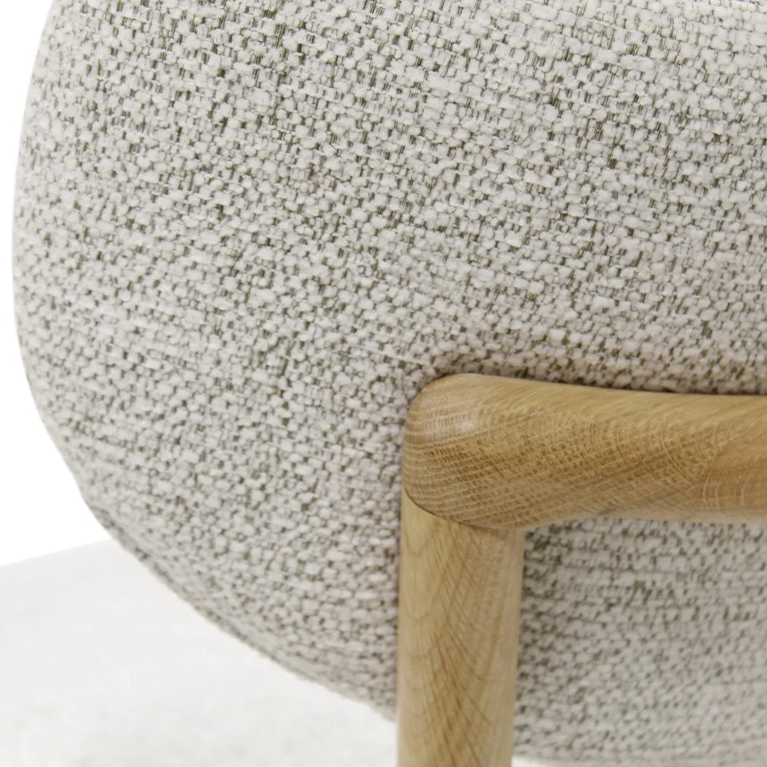 BLAKE Esstuhl ivory, Beine aus Holz Natur - ZEN ZONE Furniture
