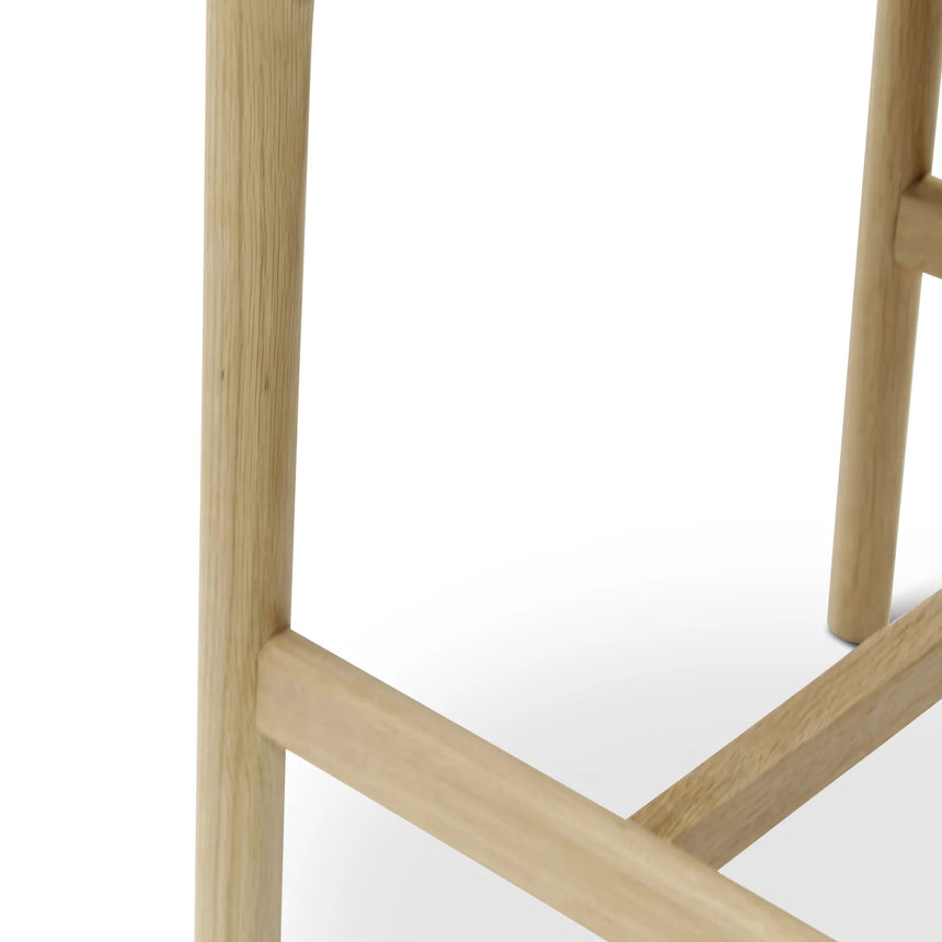 BLAKE Barhocker aus Eiche in Elfenbein/Natur, 49×58×99 cm - ZEN ZONE Furniture