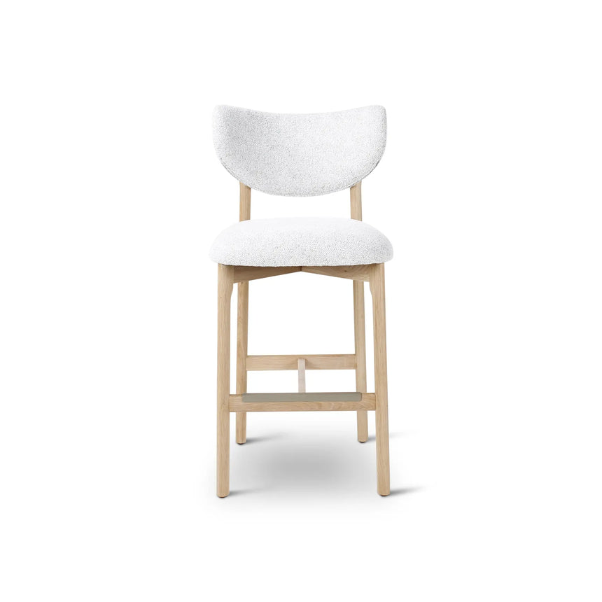 BLAKE Barhocker aus Eiche in Elfenbein/Natur, 49×58×99 cm - ZEN ZONE Furniture